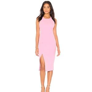 Bardot low black dress in pink